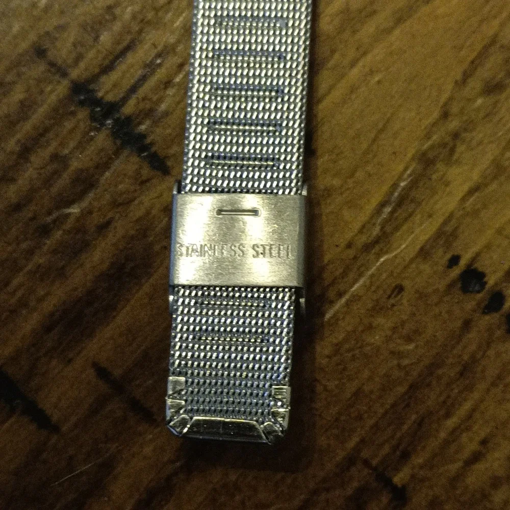 USA Olympic Logo Quartz Watch Silver Mesh Band White Dial fa